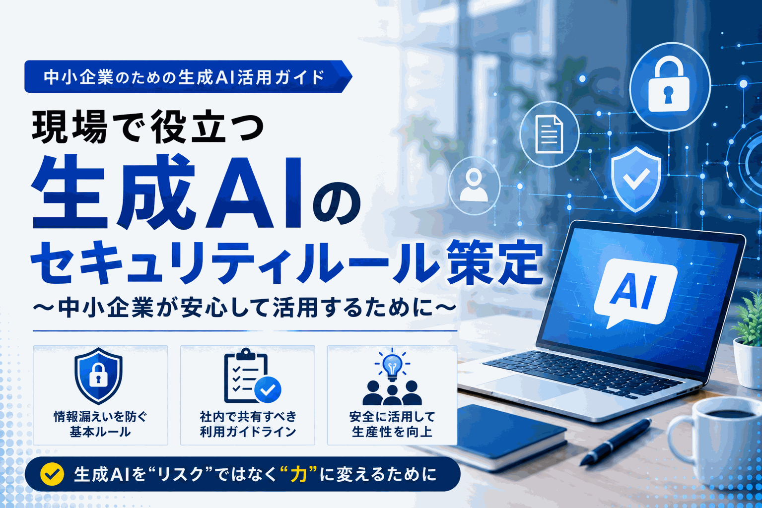 生成AIのリスクをIPAが初の注意喚起｜名古屋の中小企業が決めておきたいAI利用ルールの図解